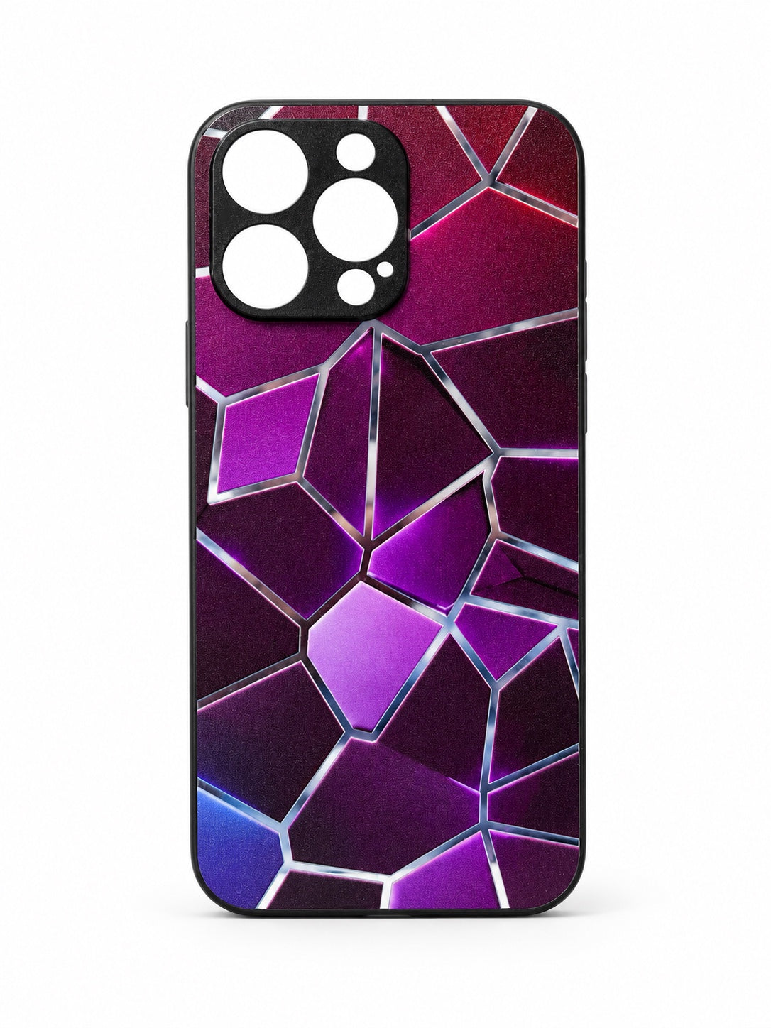 iPhone 14 Pro Max purple mosaic graphic phone case