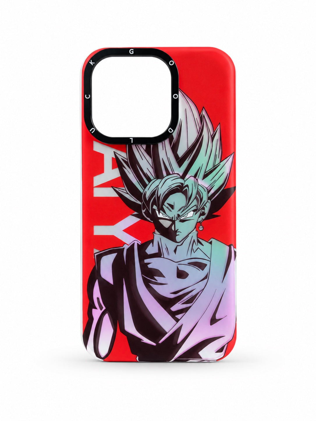 Red anime warrior graphic case for iPhone 14 Pro