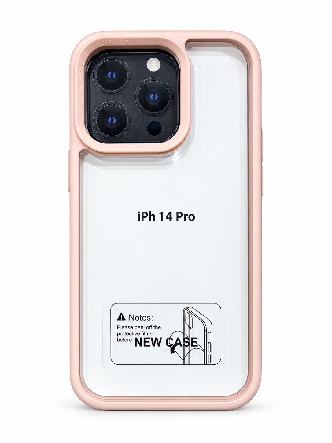 Rose pink bumper clear iPhone 14 Pro phone case