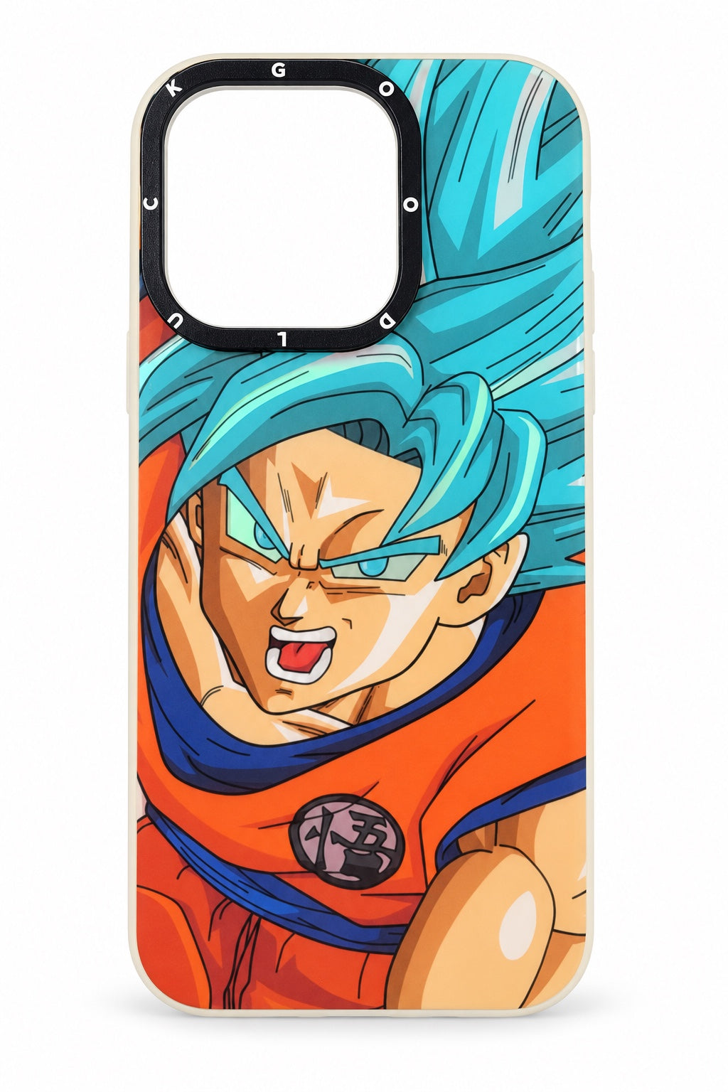 Blue haired Goku anime case iPhone 14 Pro