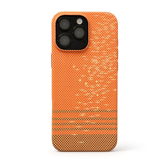 iPhone 15 Pro Max orange stripe carbon fiber case