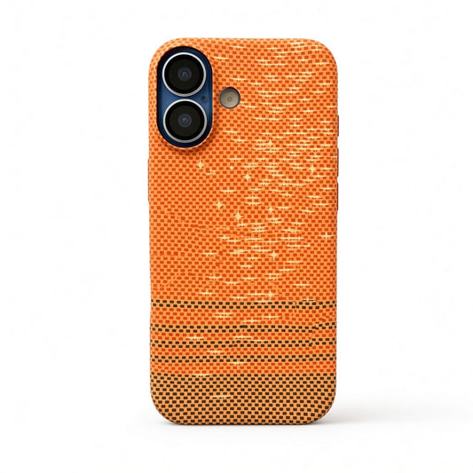 iPhone 16 orange star carbon fibre case