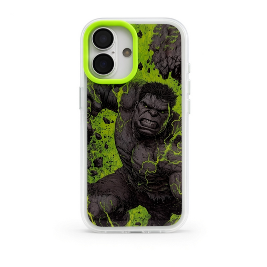 iPhone 17 Hulk green character phone case