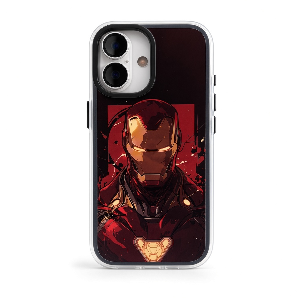 iPhone 17 Iron Man portrait character phone case