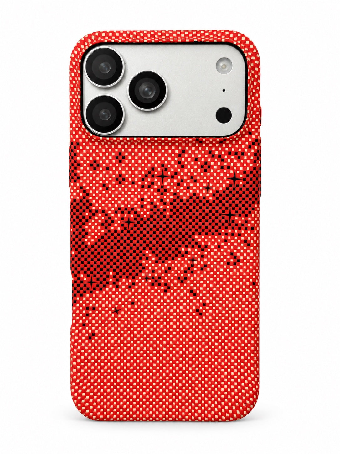 iPhone 17 Pro Max red star weave phone case