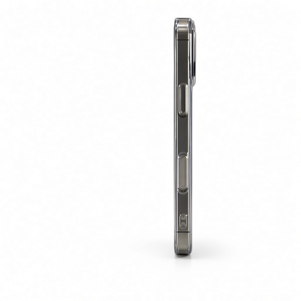 iPhone 17 Spider-Man Great Power clear case side view