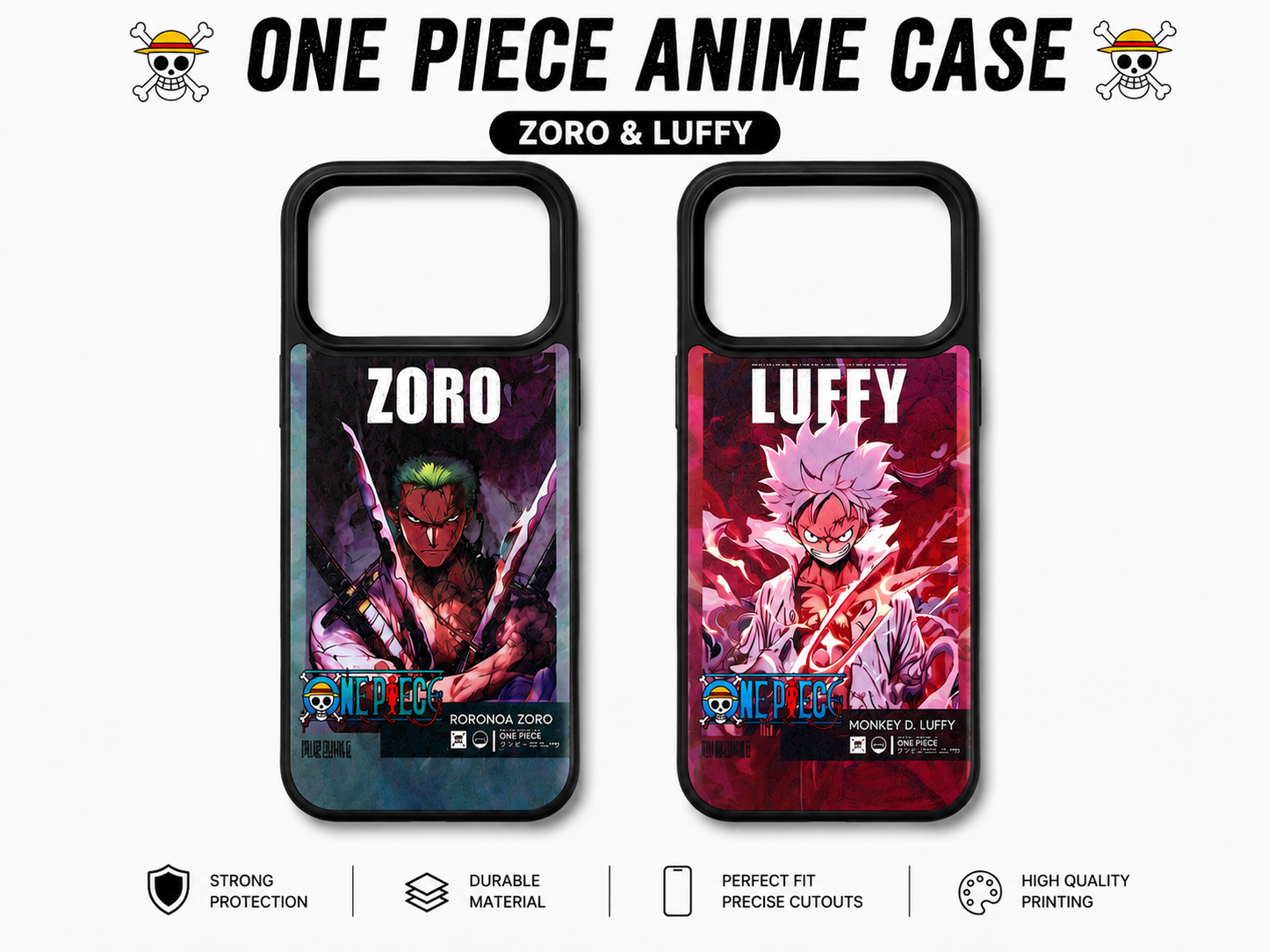 One Piece Luffy & Zoro Premium Anime Case for 17 pro