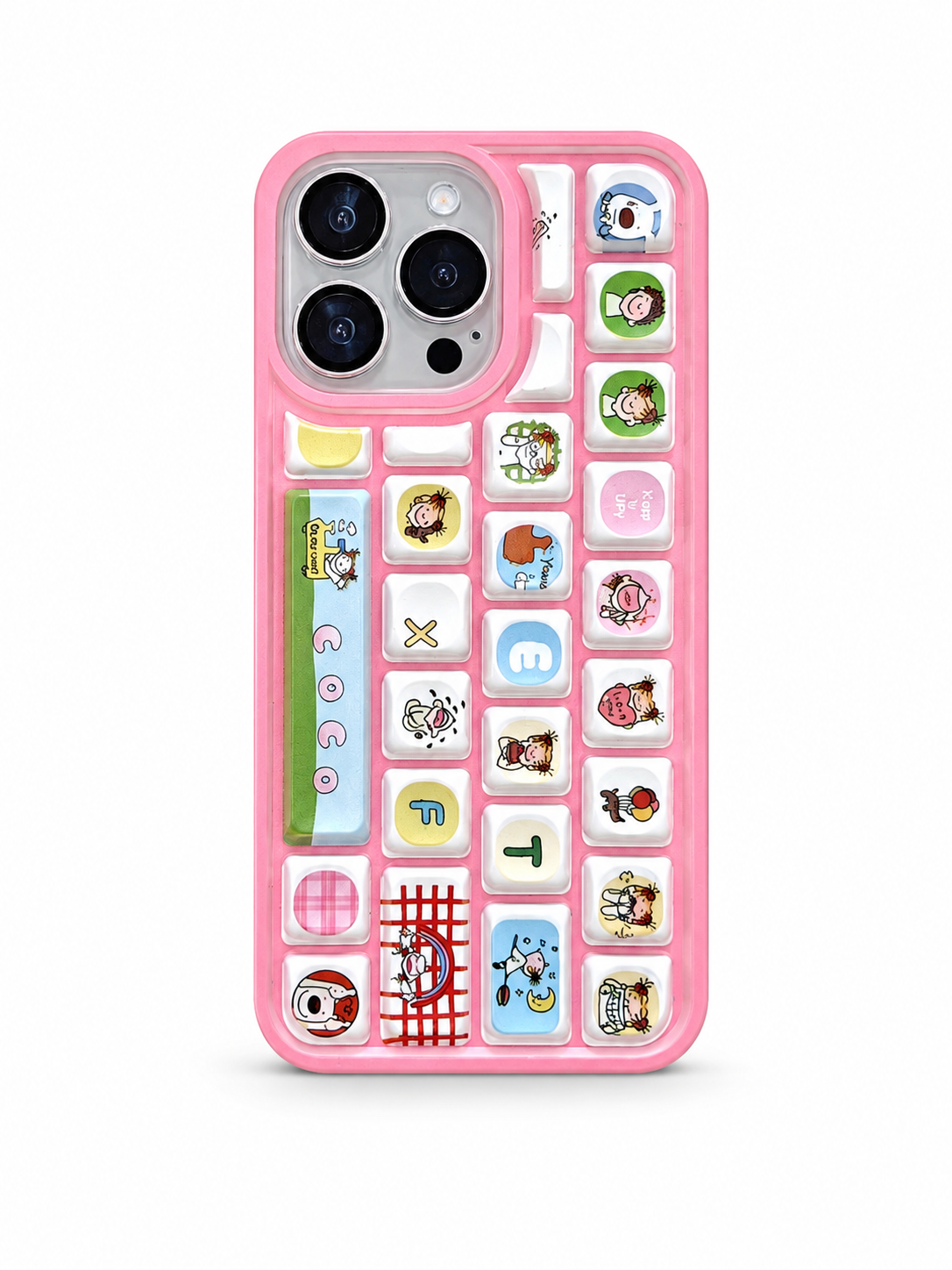 iPhone 15 Pro Max Pink Keyboard 3D Case