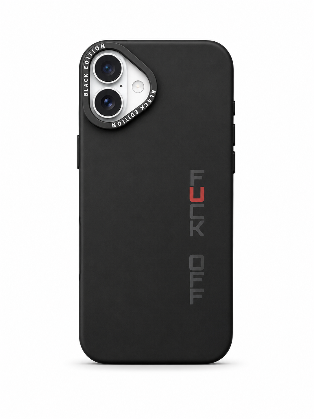 FUCK OFF Minimal Black Edition Case for iPhone 16