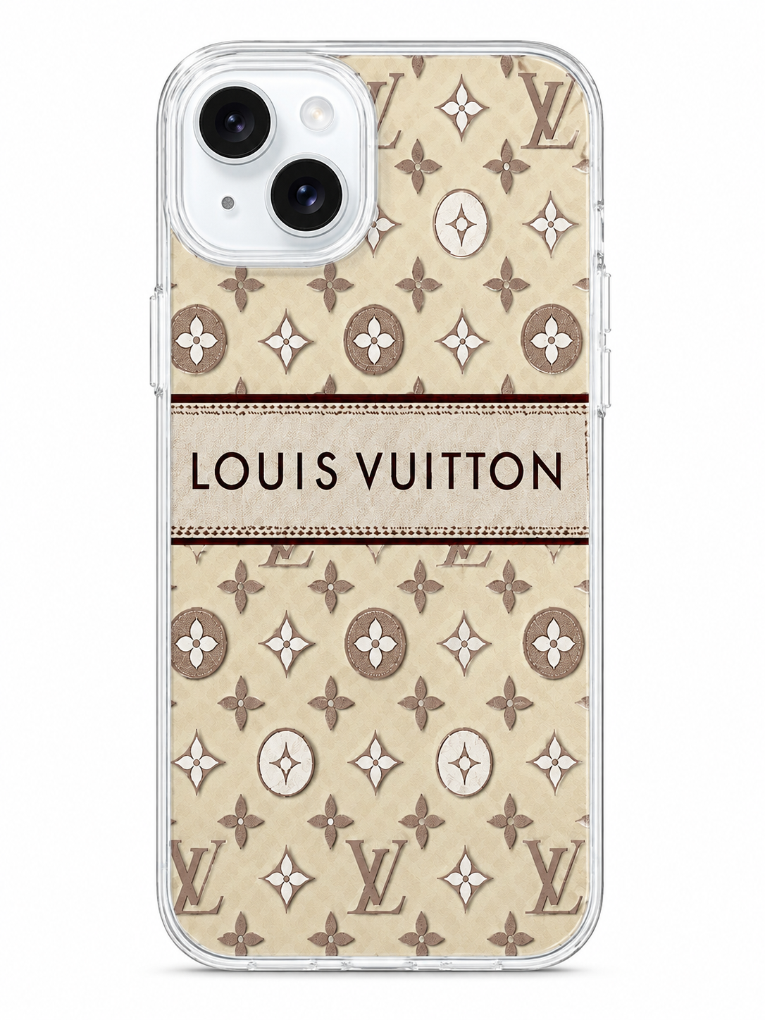 Luxury Monogram Transparent Case for iPhone