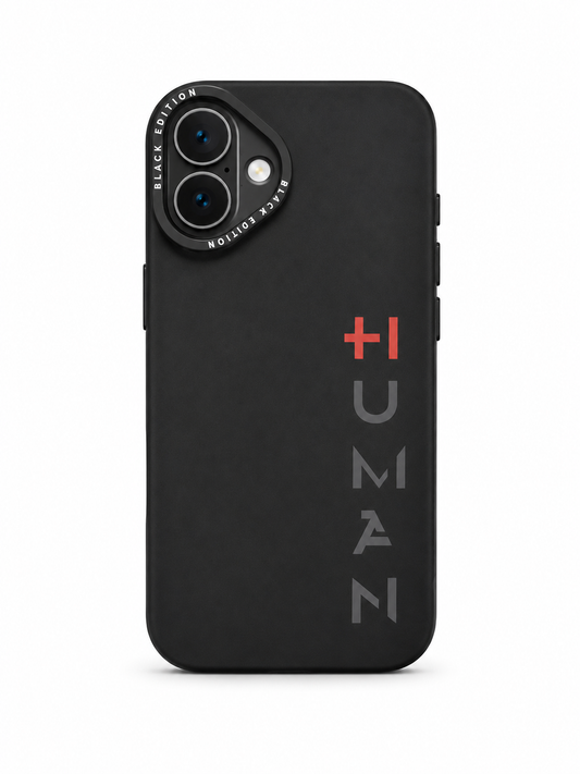 HUMAN PLUS Minimal Black Edition Case for iPhone 16
