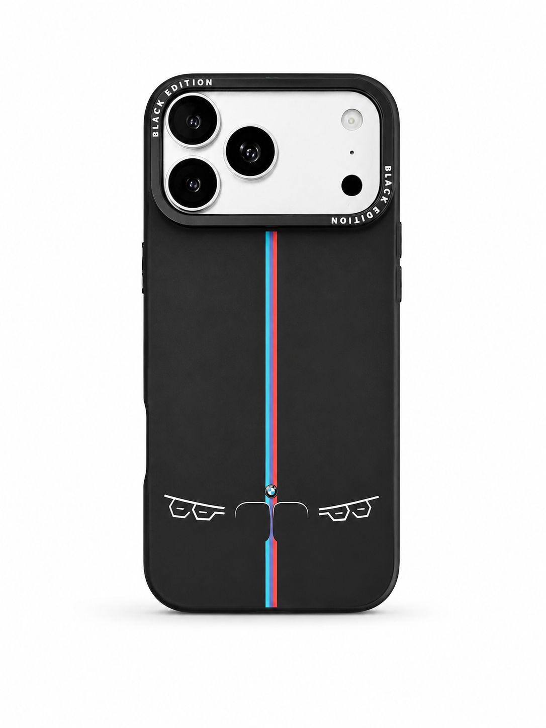 iPhone 17 Pro Max Bmw Racing Stripe Black Edition Case