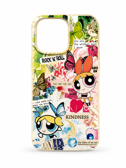 Powerpuff Girls Aesthetic Collage Case for iPhone 15 Pro Max