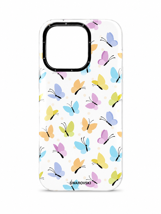 Pastel Butterfly Print Case for iPhone 16 Pro