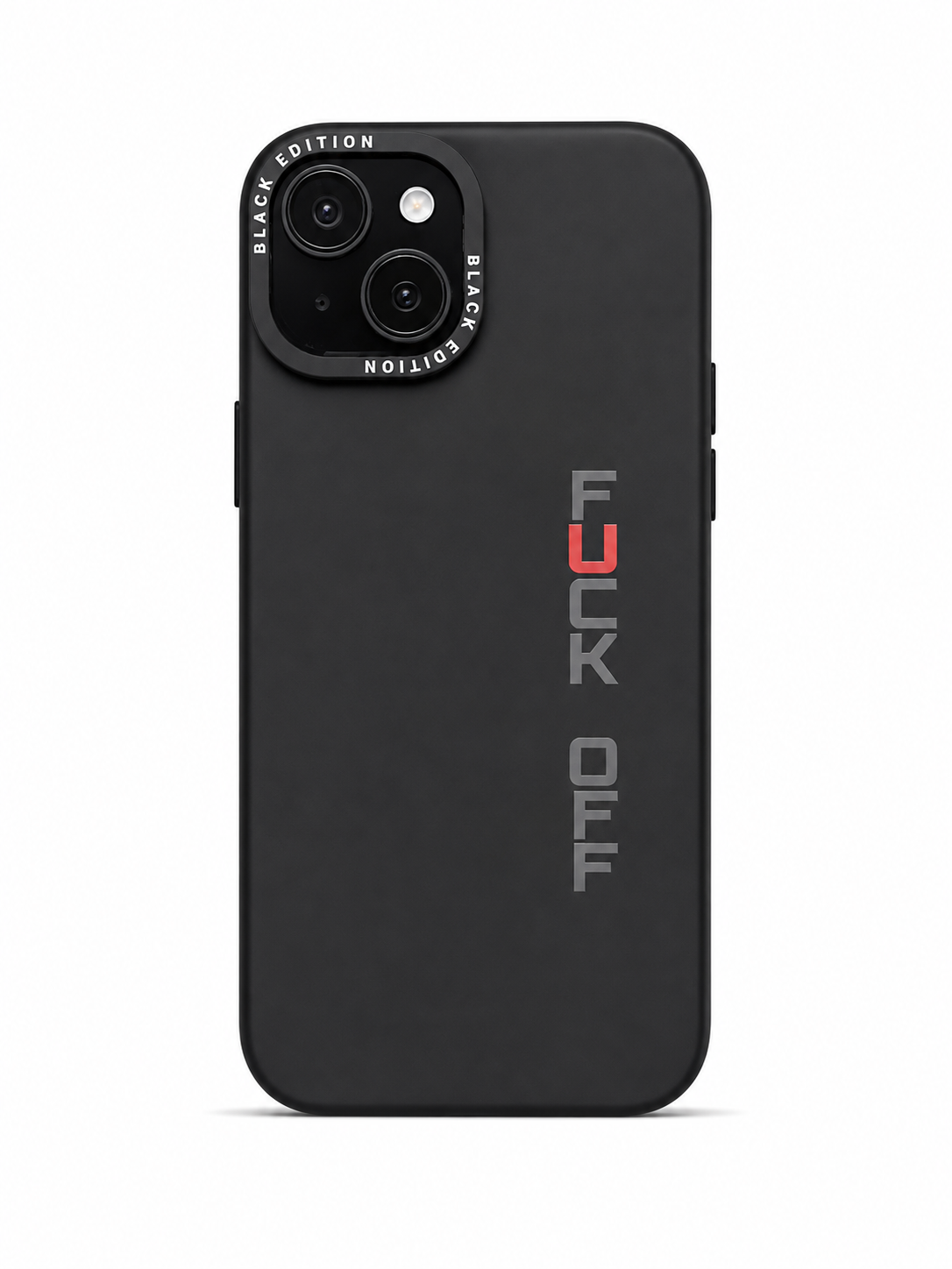 FCK OFF Minimal Black Case for iPhone 15