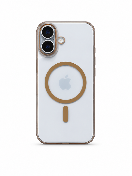 iPhone 17 Clear Gold MagSafe Case