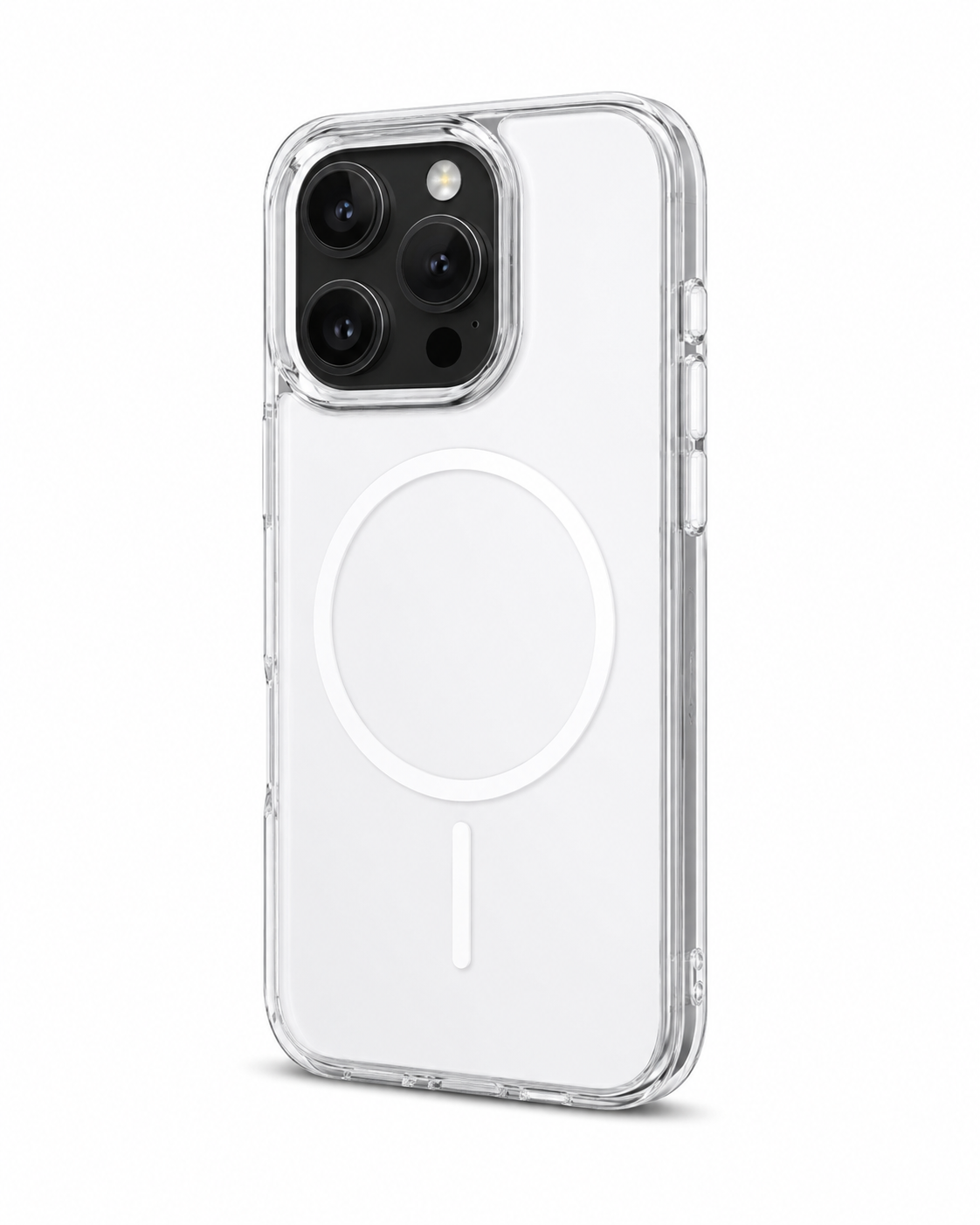 MagSafe Compatible Clear Bumper Case for iPhone 16 Pro – Solid Color Back Cover