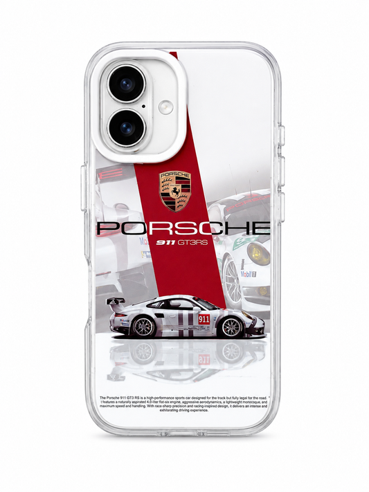 Porsche Inspired 911 GT3 RS Clear Case for iPhone – Racing Design Shockproof Cover