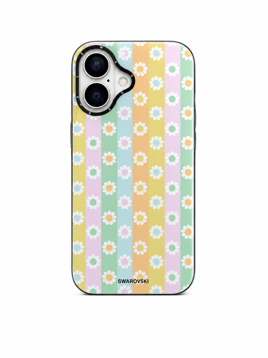 Pastel Daisy Stripe Designer Case for iPhone 16
