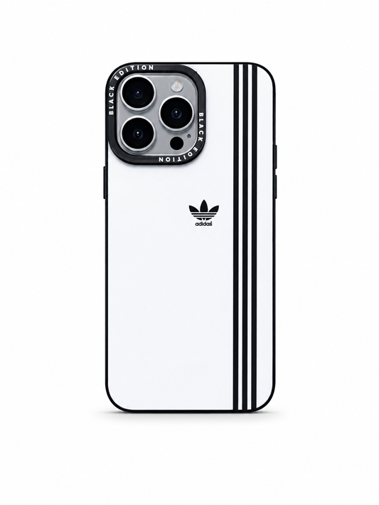 Adidas 3-Stripe White Case for iPhone 15 Pro Max