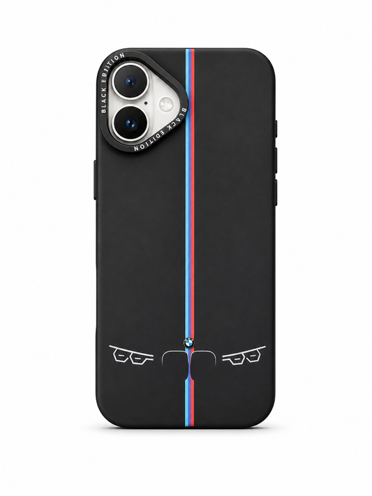 BMW M Racing Stripe Black Edition Case for iPhone 16