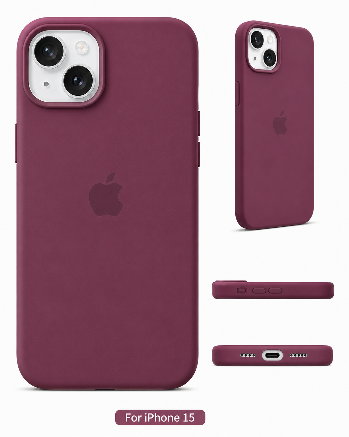 MagSafe Compatible liquid Silicone Case for iPhone 15 – Sleek Soft Touch Back Cover