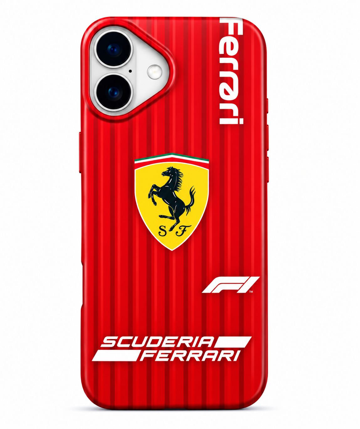 Ferrari Inspired Racing Case for iPhone – Red Glossy Protective Cover with Shockproof Bumper