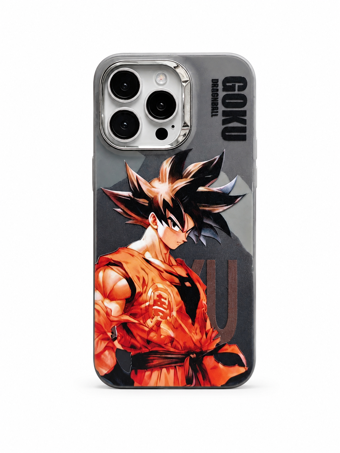 iPhone 15 Pro Max Goku Grey Anime Case