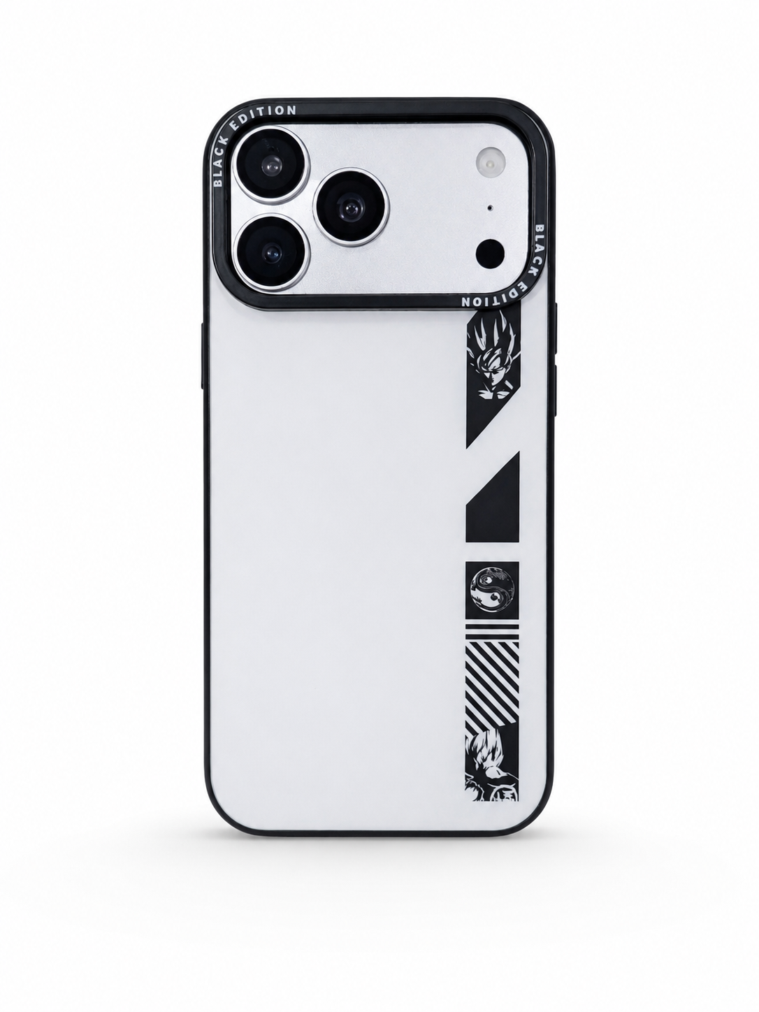 iPhone 17 Pro Max Anime Goku Black & White Edition Case