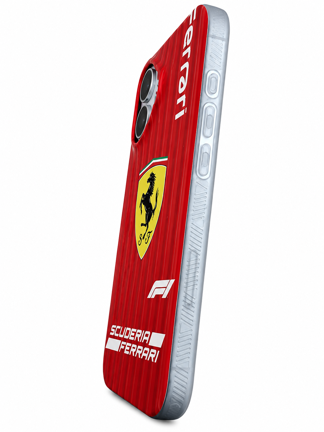 Ferrari Inspired Racing Case for iPhone – Red Glossy Protective Cover with Shockproof Bumper