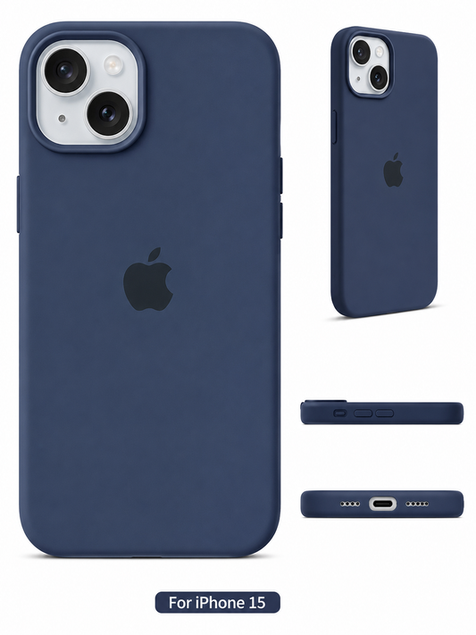 MagSafe Compatible liquid Silicone Case for iPhone 15 – Sleek Soft Touch Back Cover