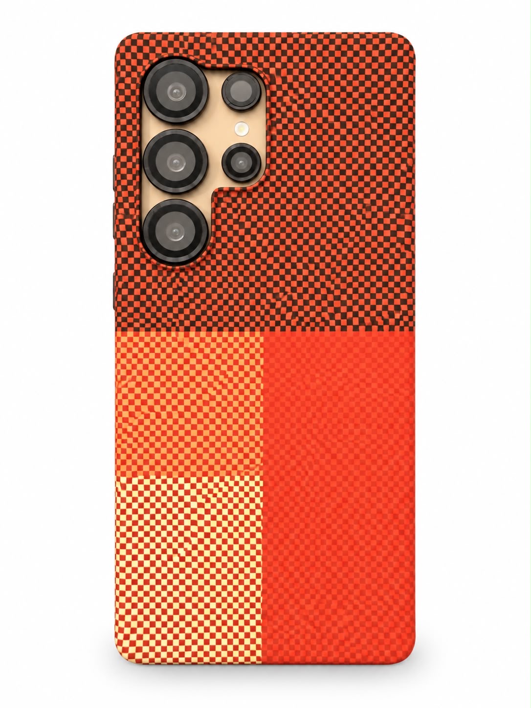 Samsung S25 Ultra Orange Grid Weave Case
