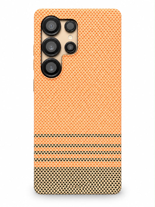 Samsung S25 Ultra Orange Stripe Weave Case