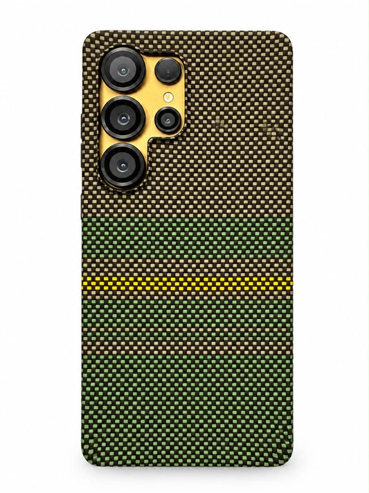 Samsung S25 Ultra Green Stripe Weave Case