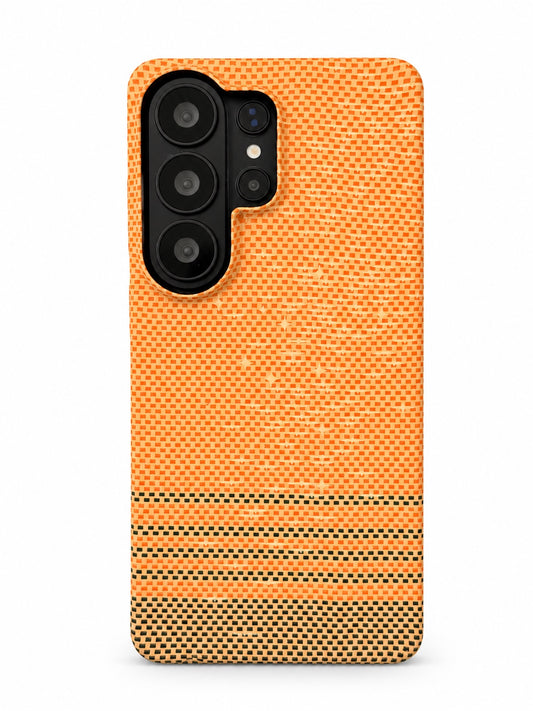 Samsung S26 Ultra orange stripe carbon fiber phone case