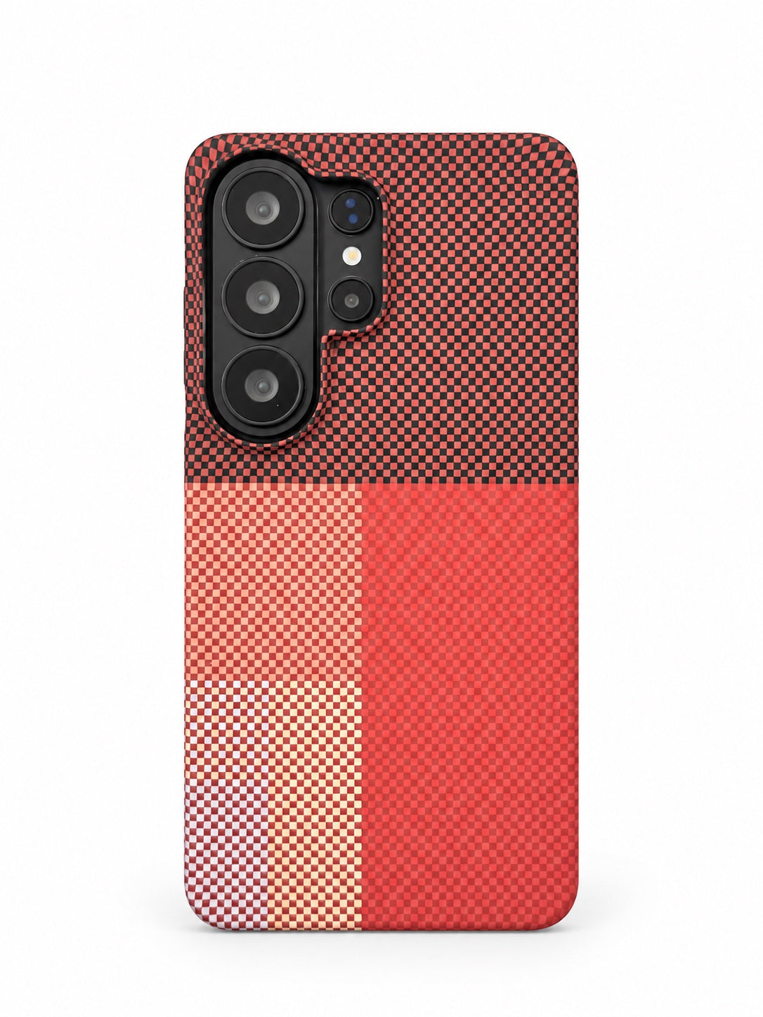 Samsung S26 Ultra red grid carbon fiber phone case